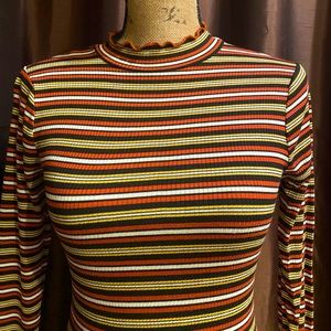 Striped long sleeve dress